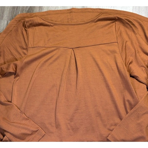 Wool& Rowena Medium Long Swing Dress Merino Wool Pocket Capsule Terracotta - Picture 5 of 7